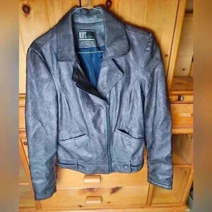 Kut from the Kloth Gray Leather Jacket